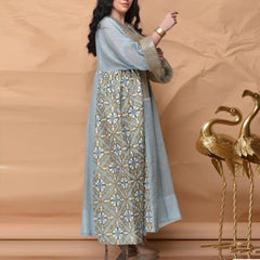 Printed Breathable Long Sleeve Loose Dress