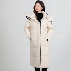 Women's Winter Thickened Casual Mid-length Down Jacket Hooded Jacket