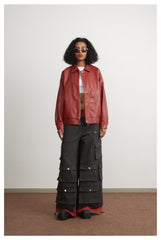Leather Jacket Men And Women Leather Coat