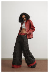 Leather Jacket Men And Women Leather Coat