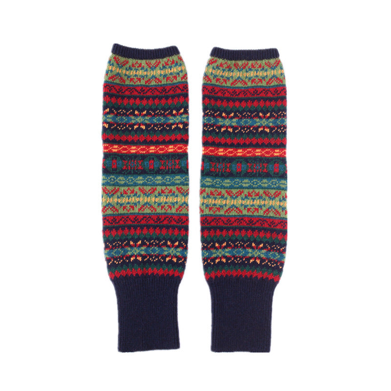 Warm thick cotton socks color knee pads boots socks – view 4