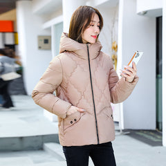 Cotton Coat Rhombus Thickened Cotton Coat Fleece-lined Cotton Coat Puffer Jacket