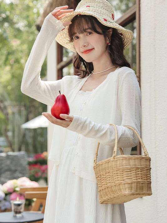 White Strap Dress Women's First Love Strap Long