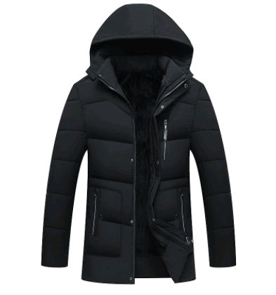 Cotton coat warm thick cotton coat men's cotton hooded jacket down Puffer jacket