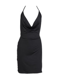 Strapless low-cut backless dress