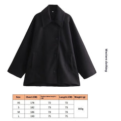 Blended Short Loose Overcoat Coat