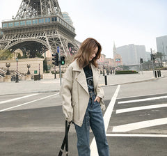 Short Korean Version Of The Thin Bf Wind Loose Locomotive Casual PU Leather Jacket