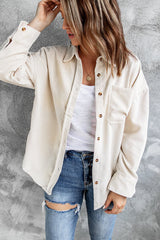 Women's New Fall Winter Shirt Jacket Corduroy Top