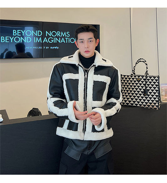 French Fashionable Jacket Stitching Style