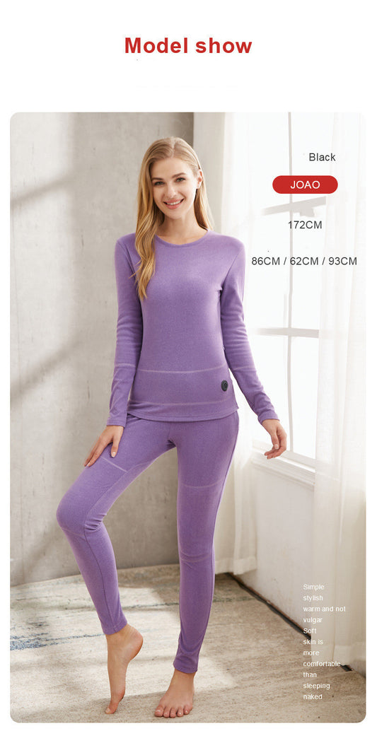 Electric heating thermal underwear suit men and women intelligent temperature control charging heating pants