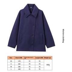 Blended Short Loose Overcoat Coat