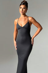Women's Backless Cross Shoulder Strap Pleated Dress