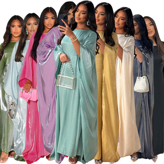 Summer Middle East Fashion Fil-Lumiere Satin Waist Dress