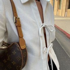 Europe And America Autumn Single Tie-up Jacket