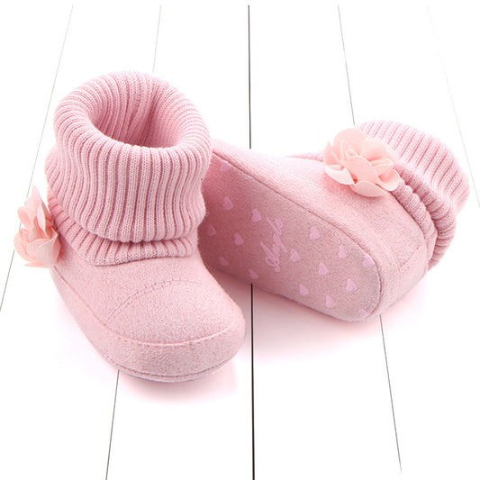 New winter baby floret warm cotton boots