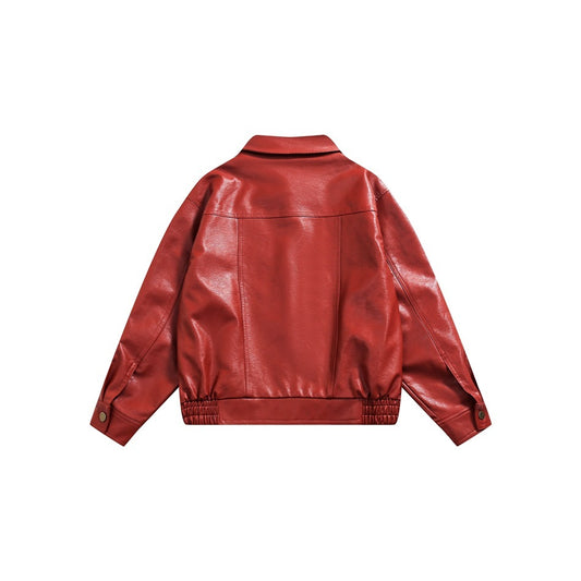 Leather Jacket Men And Women Leather Coat