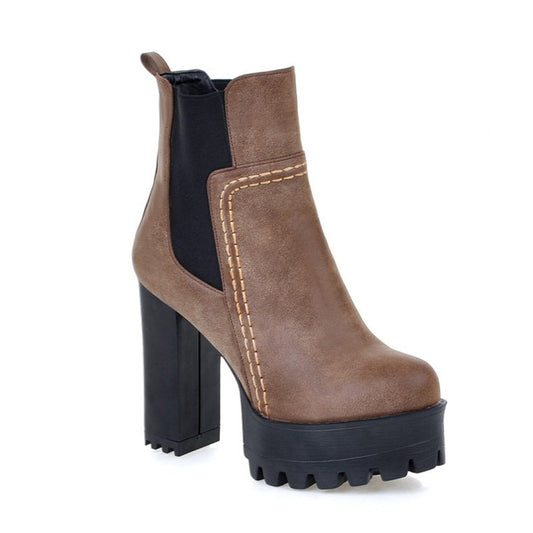 Mid boots high heel platform boots