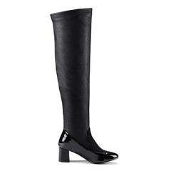 Stretch boots over the knee heel single boot sleeve