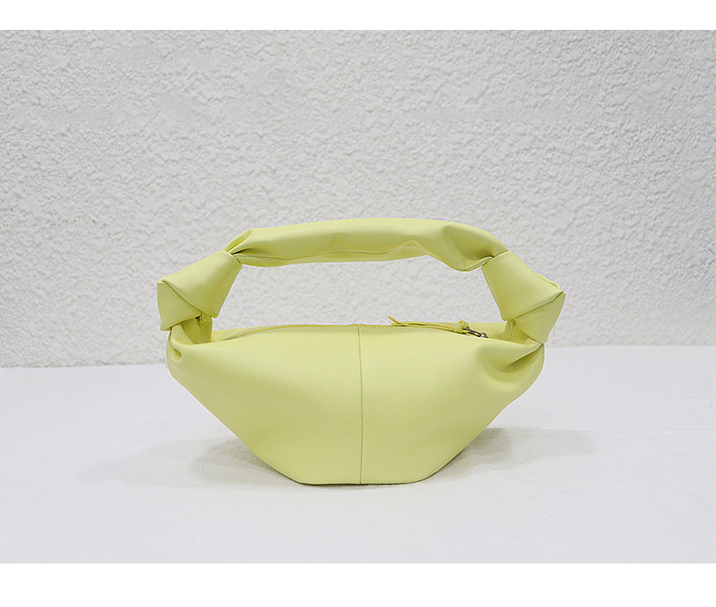 Women's soft leather cloud dumpling knot handbag - view 14