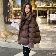 Loose And Warm Cotton Padded Puffer Jacket Thickened Coat
