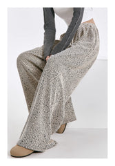 Striped Straight Casual Winter Loose Drooping Wide-leg Pants