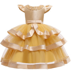 Children's Sequin Embroidered Evening Dresses Girls Princess