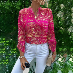 Women's 2025 Fashion V-Neck Tops Long Sleeve Business Casual Blouses Summer Tees Shirts
