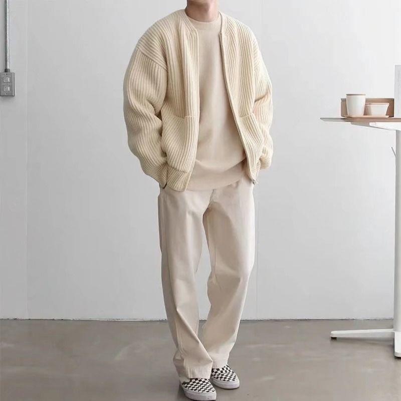 Men's Sweater Jacket with a Zipper