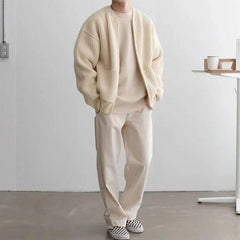 Men's Sweater Jacket with a Zipper