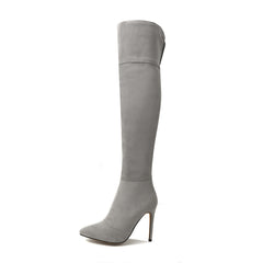 Stiletto Heel Pointed  Over The Knee Boots