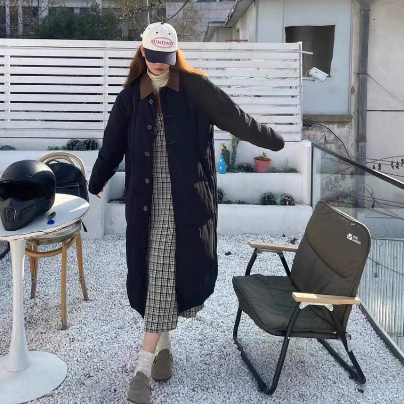 Winter Cotton Jacket, Casual And Loose Fit, Knee Length Short Down Jacket
