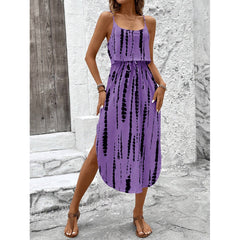 European And American-style Floral Camisole Skirt Two-piece Set