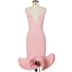 European And American Fashion Sexy Deep V-neck Party Evening Dress