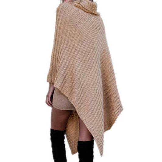 Pullover bat shirt shawl sweater