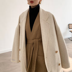 Atmospheric Long Double-sided Wool Coat