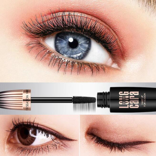 Makeup Eyelash Mascara Eye Lashes Makeup 4D Silk Fiber Lash Mascara Long Curling Black Waterproof Fiber Mascara