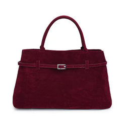 Decorative Design Solid Faux Suede Handbag Large Capacity Casual Tote Bags For Women Tote Design Portable Shoulder Bag