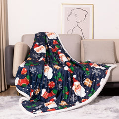 Flannel Christmas Blanket Double Layer