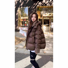 Loose And Warm Cotton Padded Puffer Jacket Thickened Coat