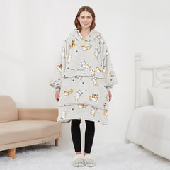 USB Electric Heating Blanket Hooded Lazy Blanket
