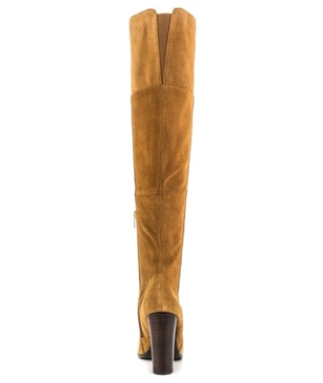 Sheepskin over the knee boots professional custom tube round with high heels