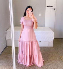 European And American Style Dress Off-shoulder Floral Off-shoulder Long Color Fairy Skirt