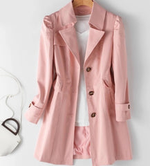 Trench coat women's spring and autumn coat Korean style slim long