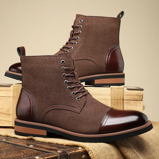 Men's Trendy Sleeve Leather All-match Casual Boots