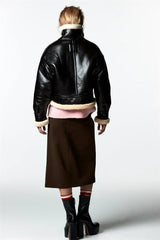 Lapel Fleece Jacket Fur Integrated Short Coat