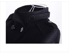 Slim woolen coat  women's clothing