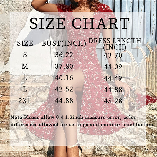 Summer Floral Print Maxi Dress Women Button Up Split Long Flowy Bohemian Beach Party Dresses