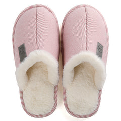 Autumn and winter plus velvet warm cotton slippers