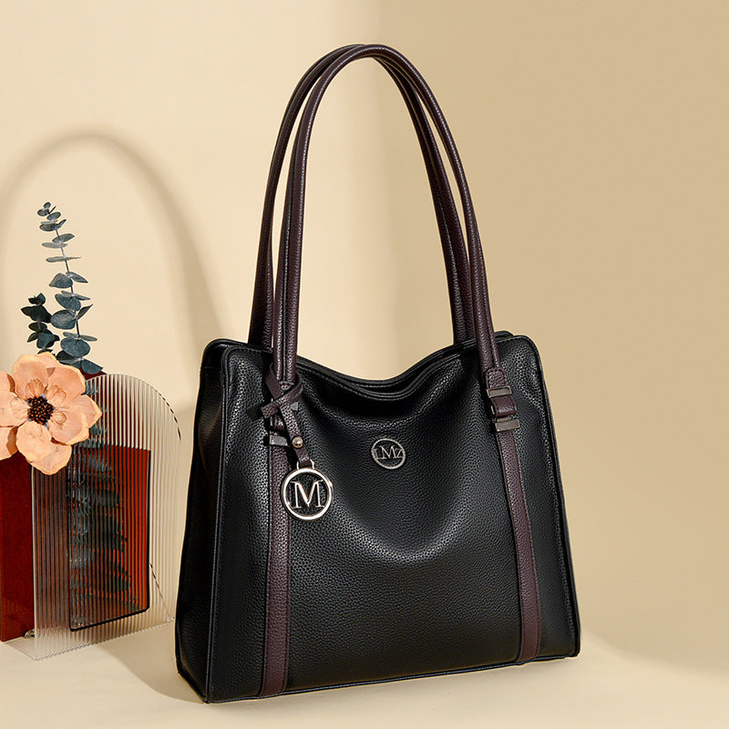 Women's genuine leather large capacity tote bag - view 9