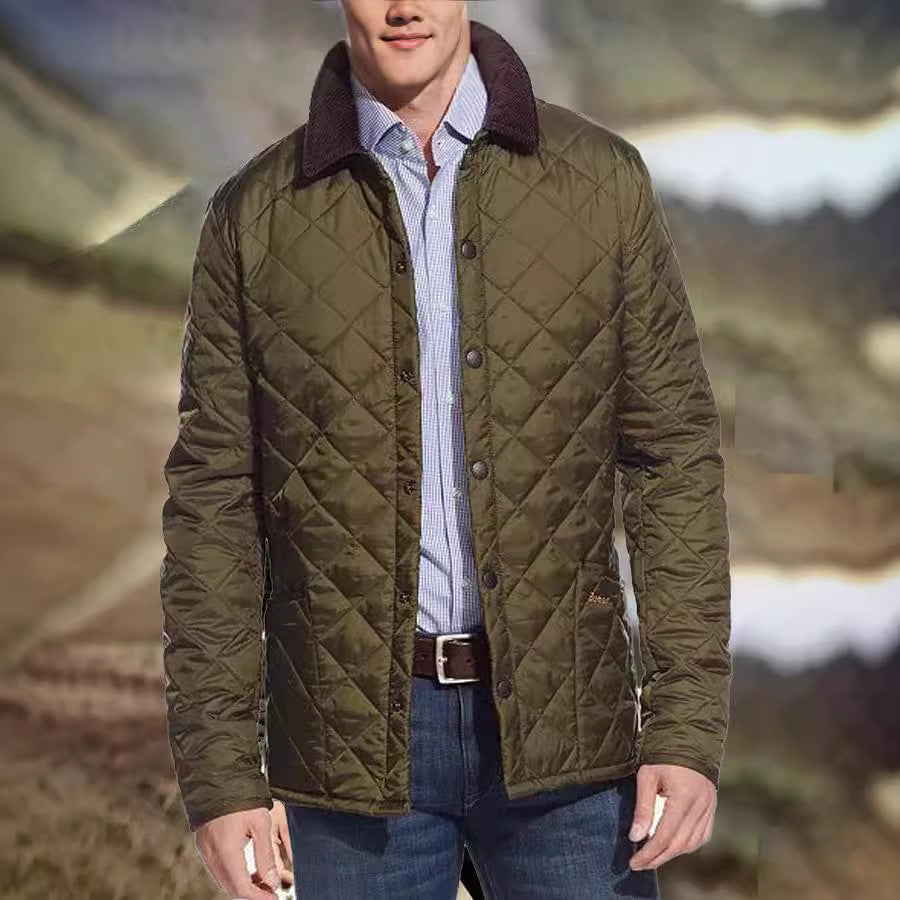 Autumn And Winter Original Collar Cotton Jacket Mid-length Men's Cotton-padded Clothes
